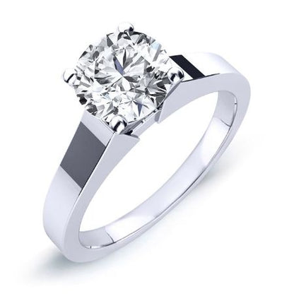 Rosemary Round Moissanite Bridal Set whitegold