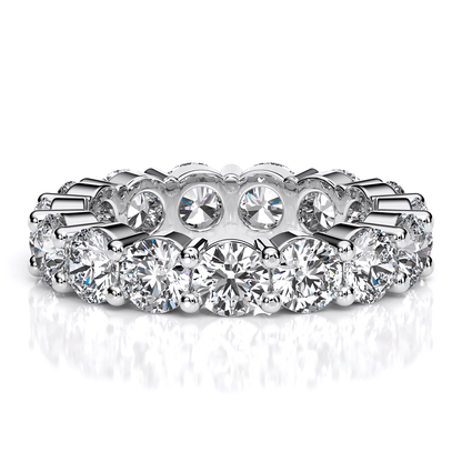 Round Cut Moissanite Eternity Band