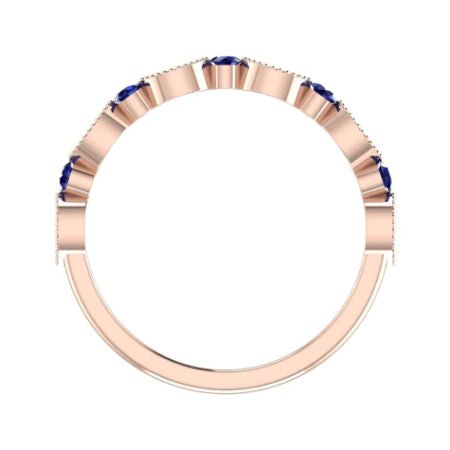 Rowan Trendy Moissanite Wedding Ring rosegold