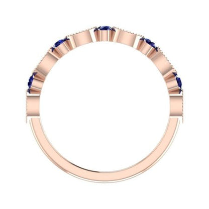 Rowan Trendy Moissanite Wedding Ring rosegold