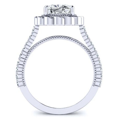 Ruellia Cushion Moissanite Bridal Set whitegold