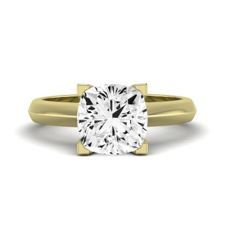 Senna Diamond Matching Band Only (does Not Include Engagement Ring) For Ring With Cushion Center yellowgold