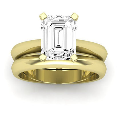Senna Diamond Matching Band Only ( Engagement Ring Not Included) For Ring With Emerald Center