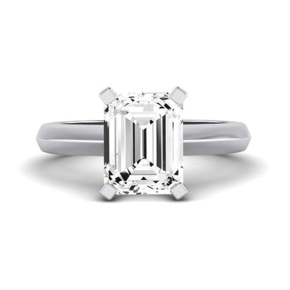 Senna Diamond Matching Band Only ( Engagement Ring Not Included) For Ring With Emerald Center whitegold