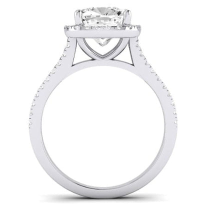 Silene Cushion Moissanite Bridal Set whitegold