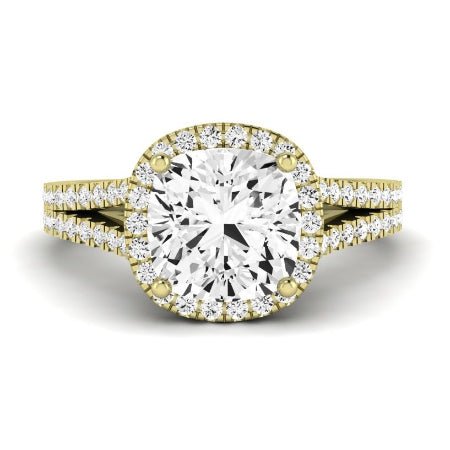 Silene Cushion Moissanite Bridal Set yellowgold