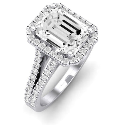 Silene Emerald Moissanite Bridal Set whitegold