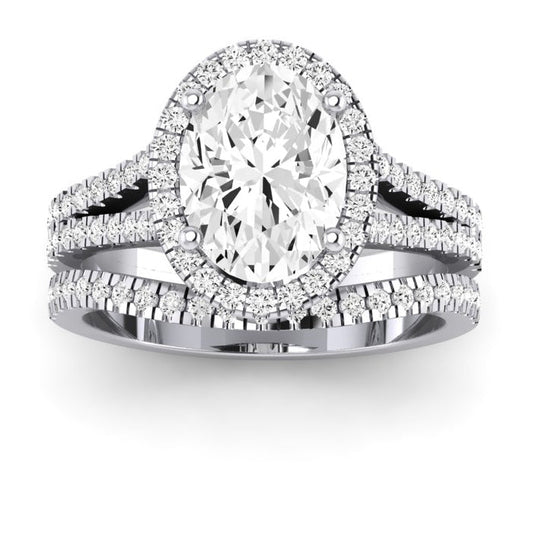 Silene Oval Diamond Bridal Set (Lab Grown Igi Cert) whitegold