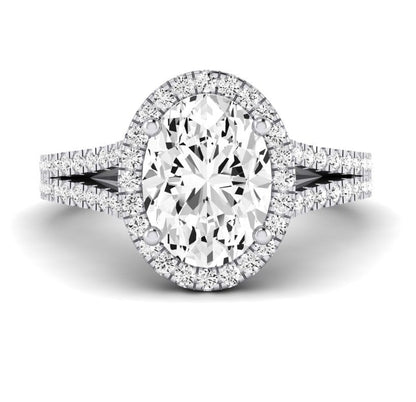 Silene Oval Diamond Engagement Ring (Lab Grown Igi Cert) whitegold