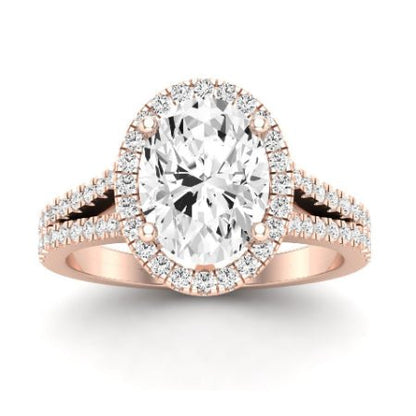 Silene Oval Moissanite Engagement Ring rosegold