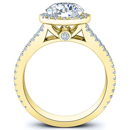 Silene Round Moissanite Bridal Set yellowgold