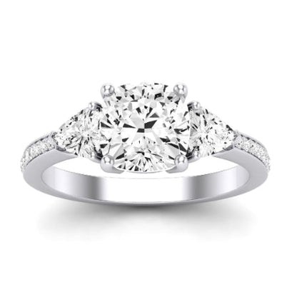 Snowdonia Diamond Matching Band Only (engagement Ring Not Included) For Ring With Cushion Center whitegold