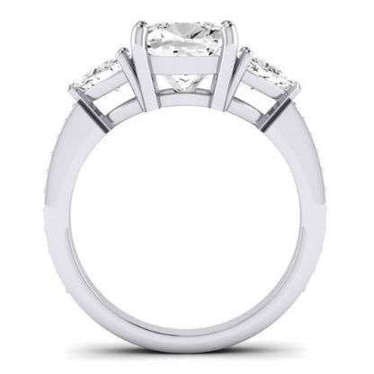 Snowdonia Diamond Matching Band Only (engagement Ring Not Included) For Ring With Cushion Center whitegold