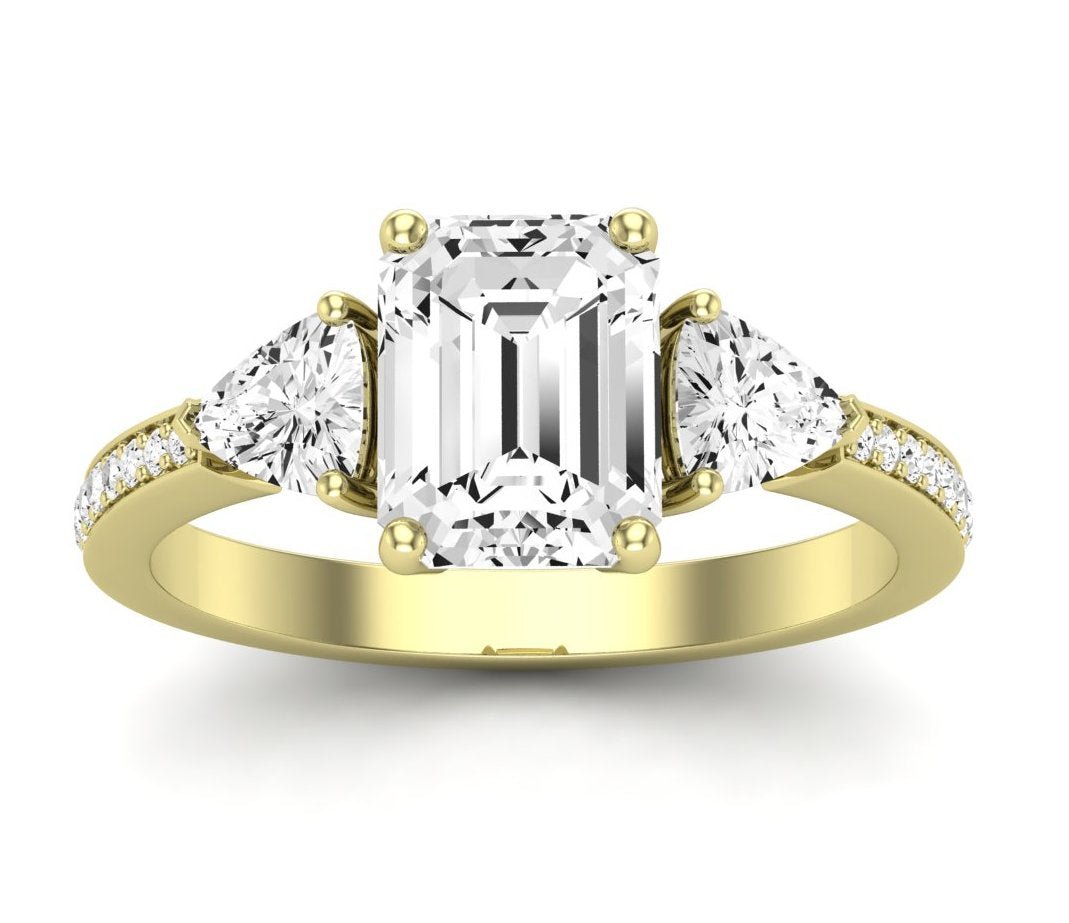 Snowdonia Emerald Diamond Engagement Ring (Lab Grown Igi Cert) yellowgold