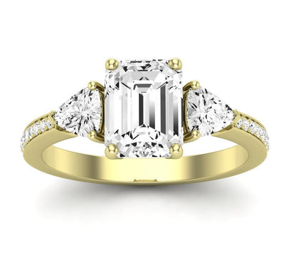 Snowdonia Emerald Diamond Engagement Ring (Lab Grown Igi Cert) yellowgold