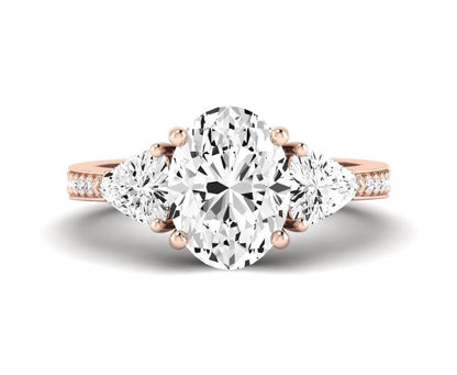 Snowdonia Oval Diamond Engagement Ring (Lab Grown Igi Cert) rosegold