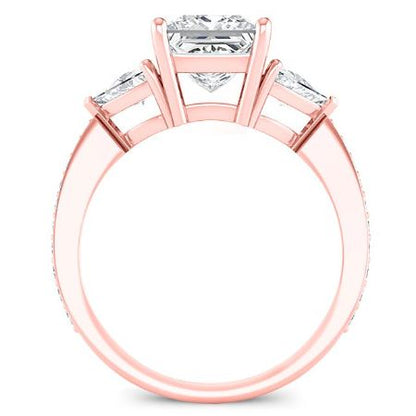 Snowdonia Princess Moissanite Bridal Set rosegold