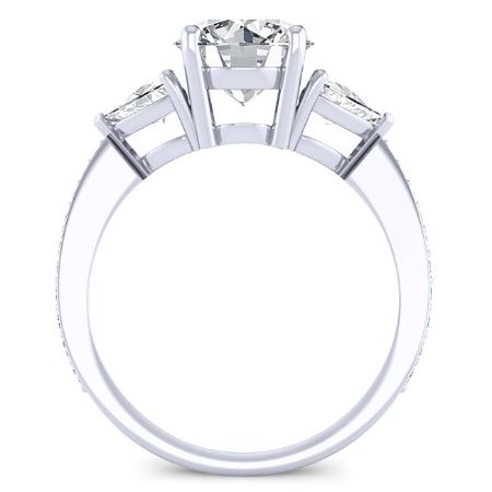 Snowdonia Round Moissanite Bridal Set whitegold