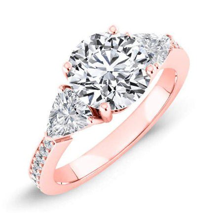 Snowdonia Round Moissanite Bridal Set rosegold