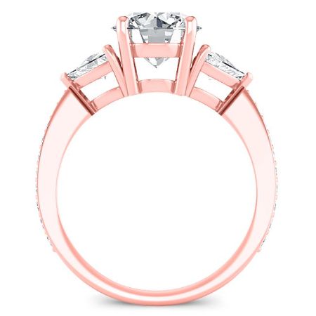 Snowdonia Round Moissanite Bridal Set rosegold