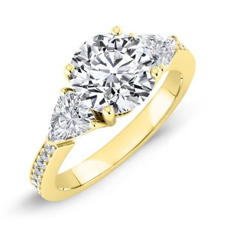 Snowdonia Round Moissanite Bridal Set yellowgold