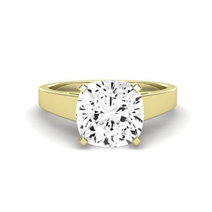 Snowdrop Cushion Moissanite Bridal Set yellowgold
