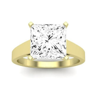 Snowdrop Moissanite Matching Band Only (engagement Ring Not Included) For Ring With Princess Center yellowgold