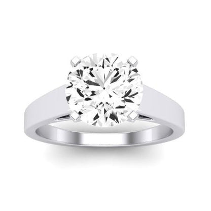 Snowdrop Moissanite Matching Band Only (engagement Ring Not Included) For Ring With Round Center whitegold