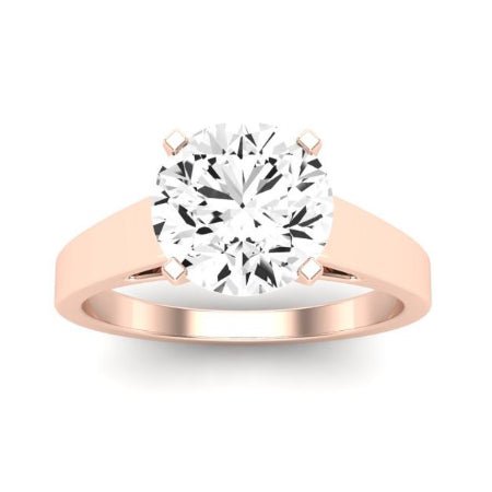 Snowdrop Moissanite Matching Band Only (engagement Ring Not Included) For Ring With Round Center rosegold