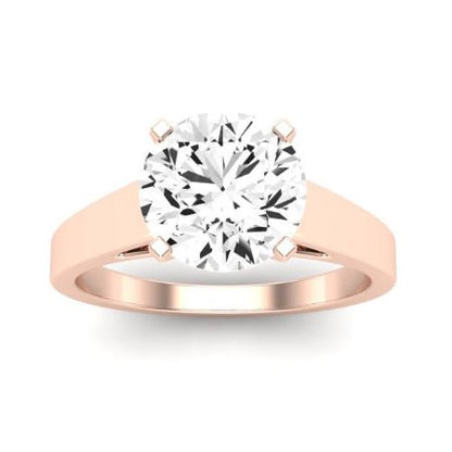 Snowdrop Moissanite Matching Band Only (engagement Ring Not Included) For Ring With Round Center rosegold