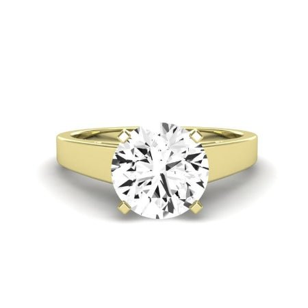 Snowdrop Moissanite Matching Band Only (engagement Ring Not Included) For Ring With Round Center yellowgold