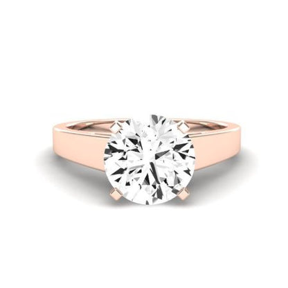 Snowdrop Moissanite Matching Band Only (engagement Ring Not Included) For Ring With Round Center rosegold