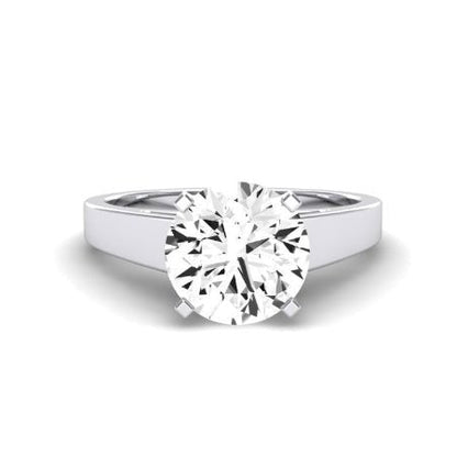 Snowdrop Moissanite Matching Band Only (engagement Ring Not Included) For Ring With Round Center whitegold