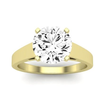 Snowdrop Moissanite Matching Band Only (engagement Ring Not Included) For Ring With Round Center yellowgold