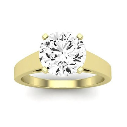 Snowdrop Moissanite Matching Band Only (engagement Ring Not Included) For Ring With Round Center yellowgold