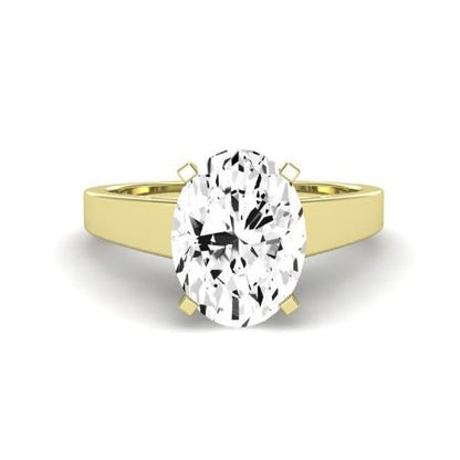 Snowdrop Oval Moissanite Bridal Set yellowgold