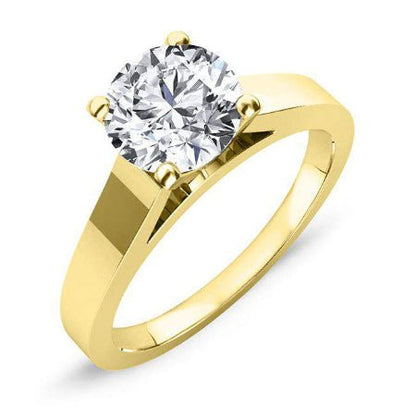 Snowdrop Round Diamond Engagement Ring (Lab Grown Igi Cert) yellowgold