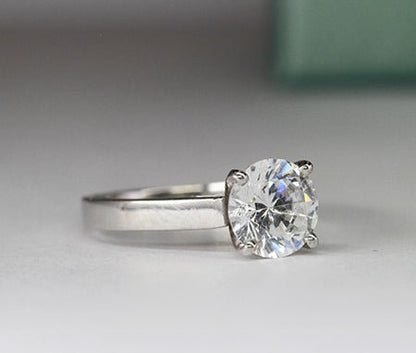 Snowdrop Round Diamond Engagement Ring (Lab Grown Igi Cert) whitegold