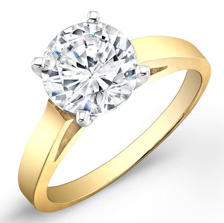 Snowdrop Round Moissanite Bridal Set yellowgold