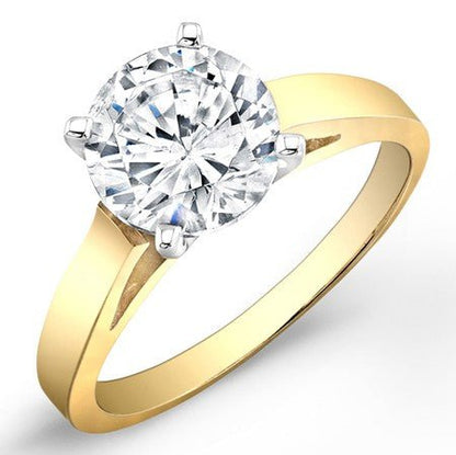 Snowdrop Round Moissanite Bridal Set yellowgold