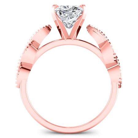 Sophora Moissanite Matching Band Only (engagement Ring Not Included) For Ring With Cushion Center rosegold