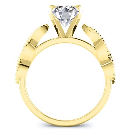 Sophora Moissanite Matching Band Only (engagement Ring Not Included) For Ring With Round Center yellowgold