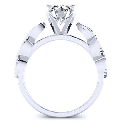 Sophora Moissanite Matching Band Only (engagement Ring Not Included) For Ring With Round Center whitegold