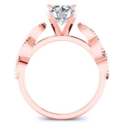 Sophora Round Moissanite Bridal Set rosegold