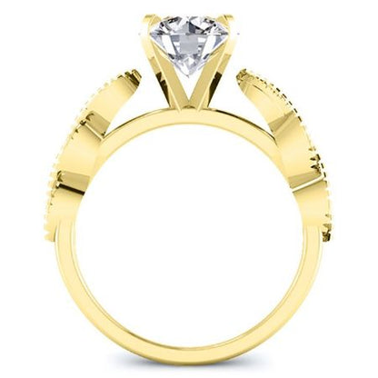 Sophora Round Moissanite Bridal Set yellowgold