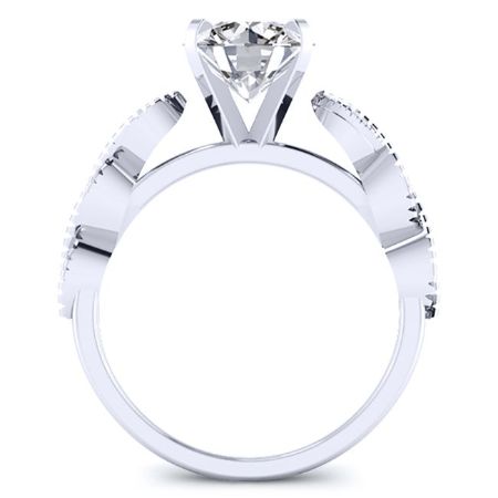 Sophora Round Moissanite Bridal Set whitegold