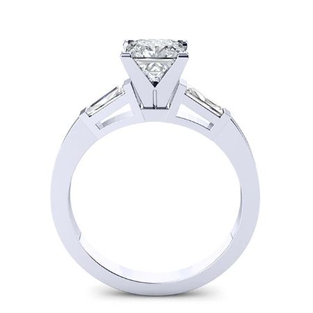 Sorrel Moissanite Matching Band Only (engagement Ring Not Included) For Ring With Cushion Center whitegold