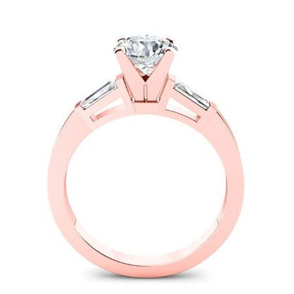 Sorrel Moissanite Matching Band Only (engagement Ring Not Included) For Ring With Cushion Center rosegold