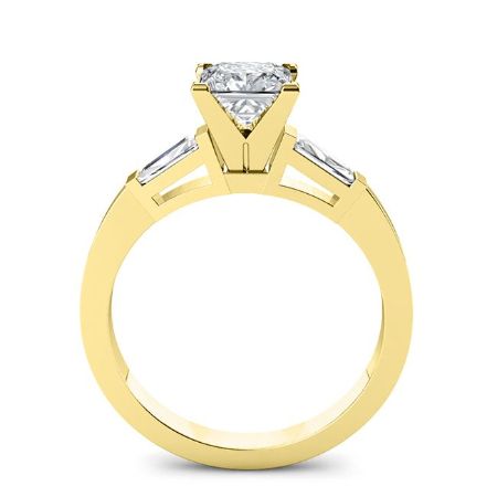 Sorrel Moissanite Matching Band Only (engagement Ring Not Included) For Ring With Round Center yellowgold