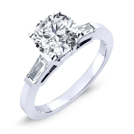 Sorrel Round Moissanite Bridal Set whitegold